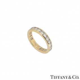 Tiffany & Co. Yellow Gold Full Diamond Eternity Ring Tiffany & Co. Yellow Gold Full Diamond Eternity Ring